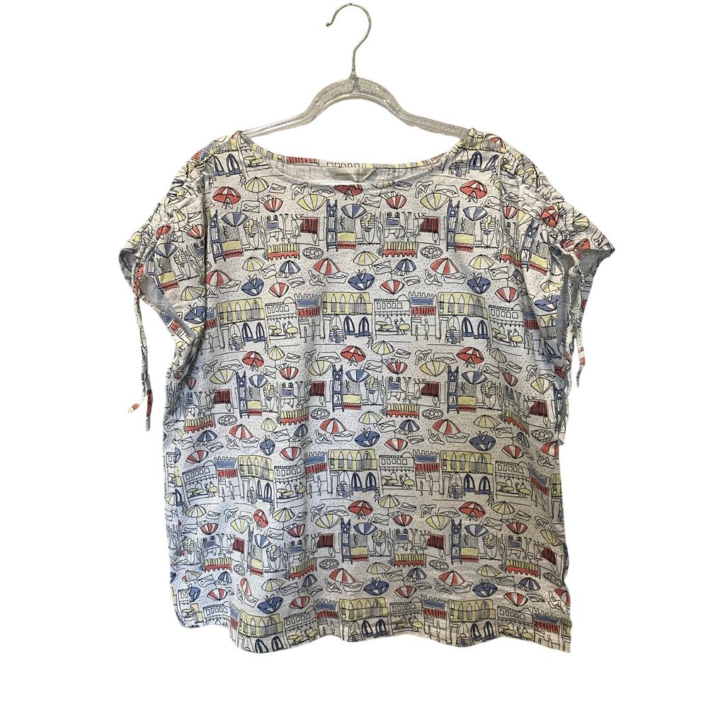 Christopher & Banks Novelty Print Shirt Size XL